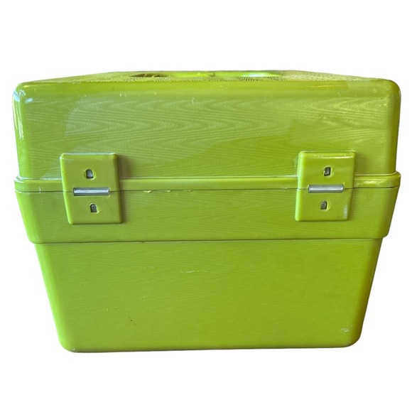 Vintage Wilson‎ Tote Box Sewing Organizer Avocado Green 70s Handle Storage - Picture 5 of 7